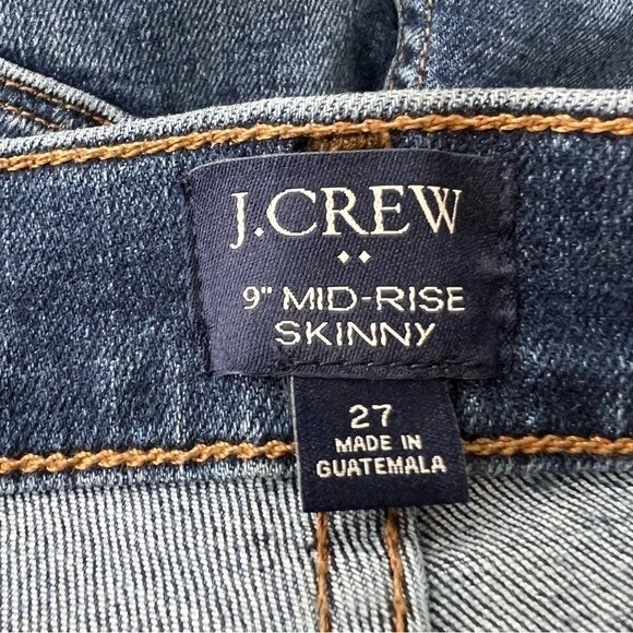 J. Crew Women's Jeans Blue 9" Mid Rise Skinny Button Fly Size 27 - Picture 8 of 14